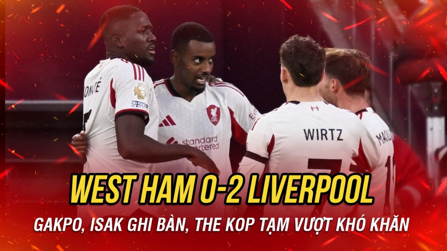 Kết quả bóng đá hôm nay 30/11: Gakpo tỏa sáng, Liverpool thắng nhẹ West Ham